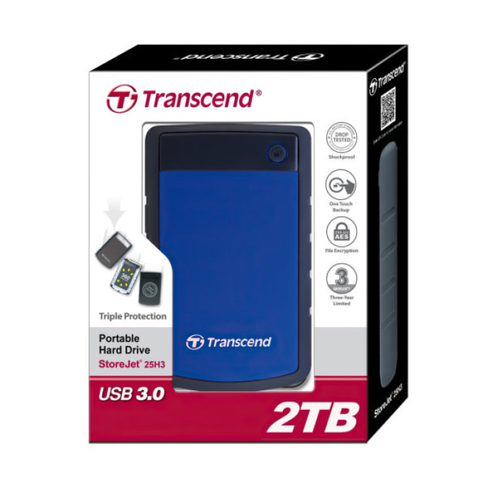 Зовнішній жорсткий диск 2.5" 2TB Transcend (TS2TSJ25H3B)