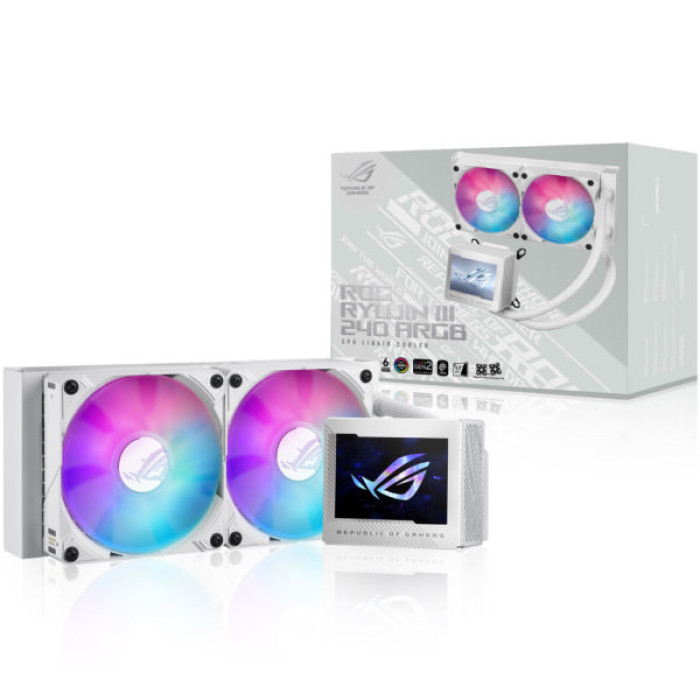 Система рідинного охолодження ASUS ROG Ryujin III 240 ARGB White Edition (90RC00K2-M0UAY0)