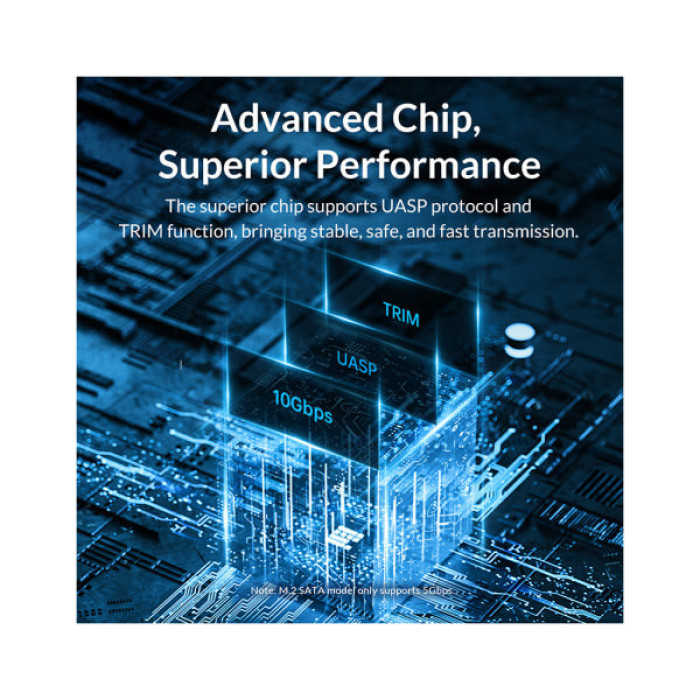 Кишеня зовнішня Orico USB3.2 Gen2 USB-C M.2 NVMe/NGFF(SATA) Dual Protocol SSD (HC380503)