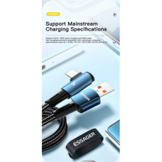 Дата кабель USB 2.0 AM to USB-C 3.0m 100W black Essager (EXCWT7A-CGC01-P)