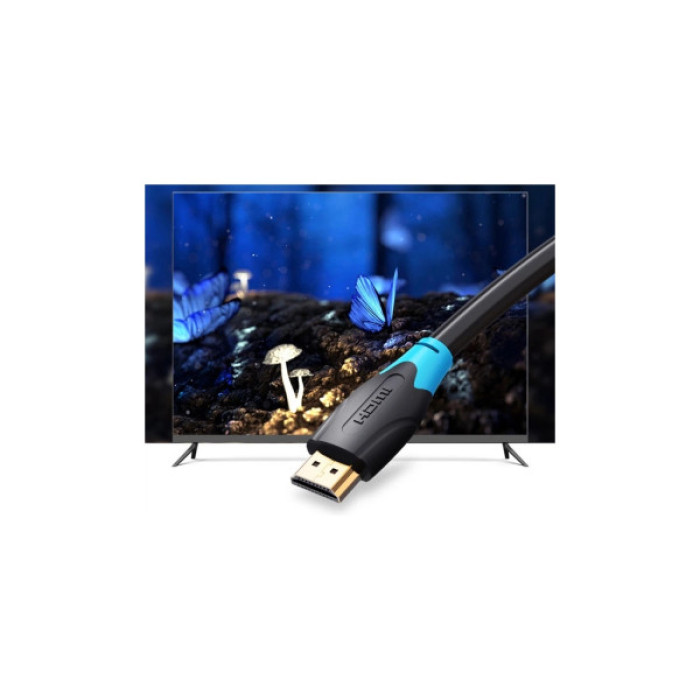 Кабель мультимедійний HDMI M to HDMI M 0.75m black Vention (AACBE)