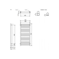 Сушарка для рушників Terma 780х530 Marlin (WGMAR078053K916SX)