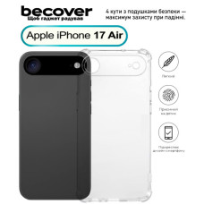 Чохол до мобільного телефона BeCover Anti-Shock Apple iPhone 17 Air Clear (713795)
