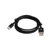 Дата кабель USB 2.0 AM to USB-C 1.0m 2.4A black Patron (CAB-PN-USB-TYPEC-1-B)