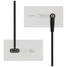 Кабель живлення USB-C to DC 5.5x2.5mm 18.5-20V 1.0m Armorstandart (ARM79417)