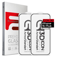 Скло захисне Armorstandart Kit Icon 3D iPhone 16 Plus Black 2 pcs (ARM83512)