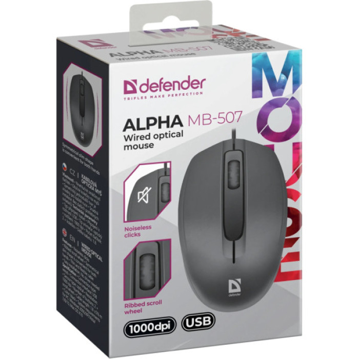 Мишка Defender Alpha MB-507 USB Black (52507)