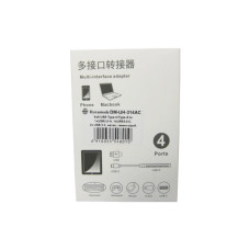 Концентратор Dynamode USB Type-C + USB-A to 1хUSB-C 3.0 1хUSB-A 3.0 2xUSB-A 2.0 dark grey (DM-UH-314AC)