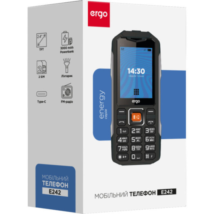 Мобільний телефон Ergo E242 Black