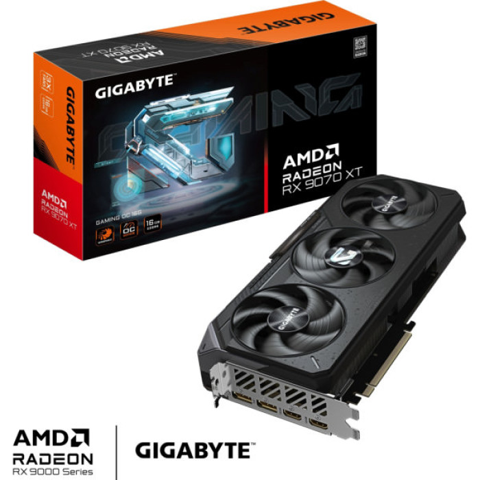 Відеокарта GIGABYTE Radeon RX 9070 XT 16Gb GAMING OC (GV-R9070XTGAMING OC-16GD)