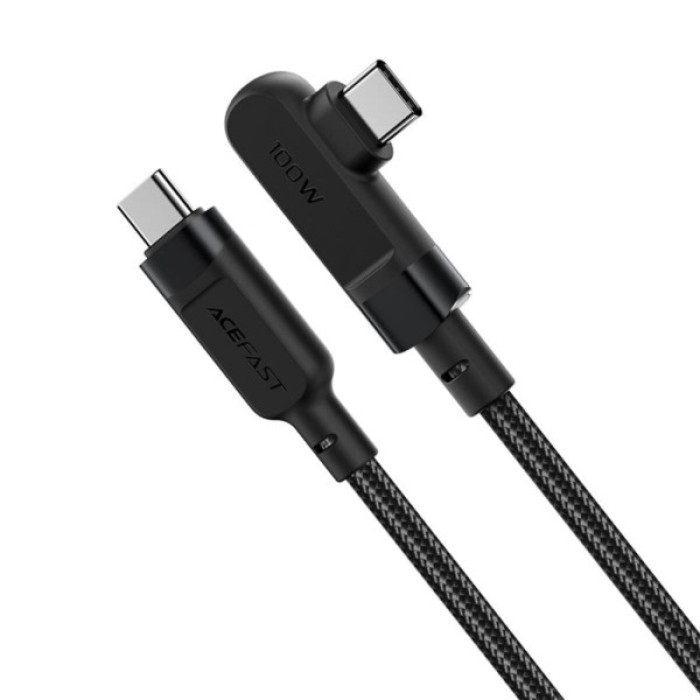 Дата кабель USB-C to USB-C 2.0m 5A 100W nylon C5-03 black Acefast (6974316281016)