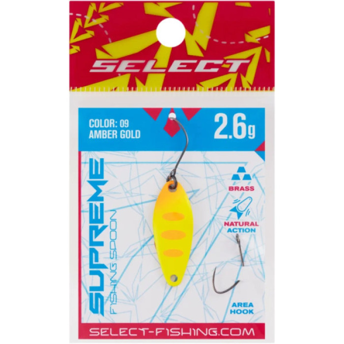 Блешня Select Supreme 2.6g 30mm 09 Amber Gold (1870.80.58)