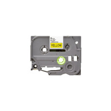 Стрічка для принтера етикеток UKRMARK B-T611P, 6мм х 8м, black on yellow, совместимая с TZe611, ламинированная (900532)