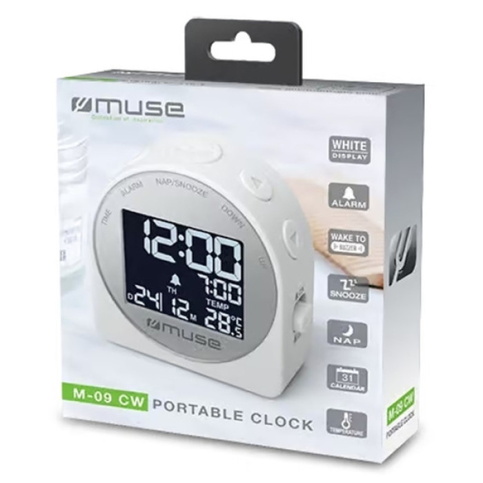 Настільний годинник Muse цифровий сірий (M-09 CW)
