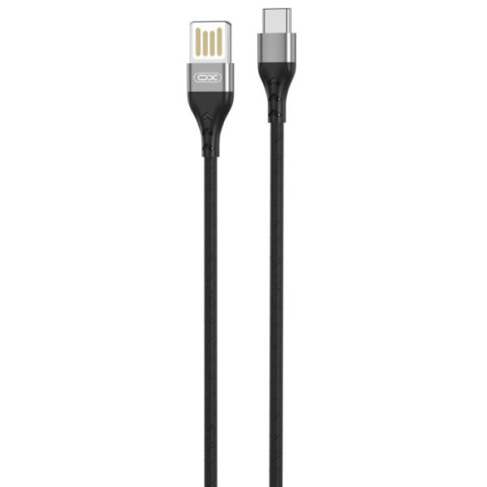 Дата кабель USB 2.0 AM to USB-C 1.0m 2.1A double-side grey XO (NB188-TC-1-GR)