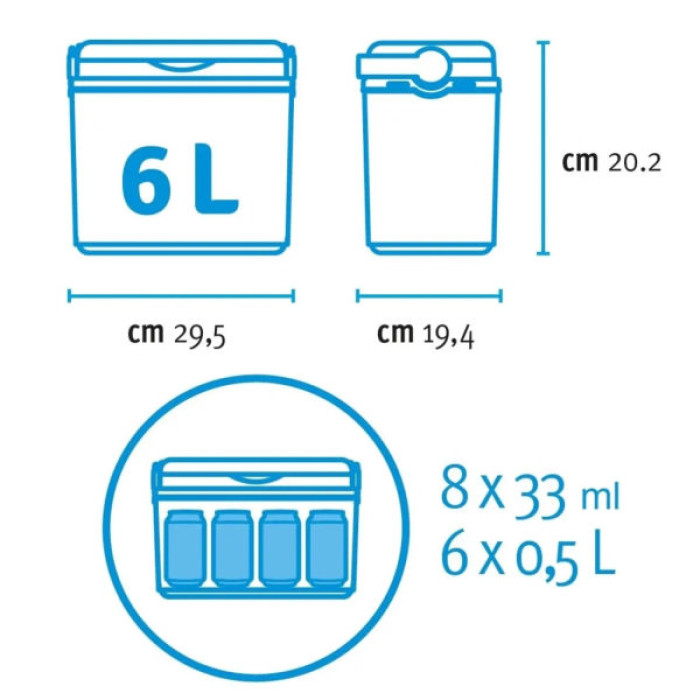 Термобокс Adriatic 6л синій (8002936930606)
