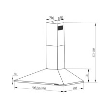 Витяжка кухонна Interline UNNA BL A/60 PB/2/T