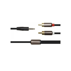 Кабель мультимедійний 3.5mm M to 2xRCA 1.0m PowerPlant (CA912834)