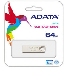 USB флеш накопичувач ADATA 64GB UV210 Metal Silver USB 2.0 (AUV210-64G-RGD)