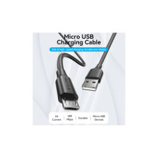 Дата кабель USB 2.0 AM to Micro 5P 2.0m black Vention (CTIBH)