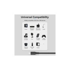 Дата кабель USB 2.0 AM to Micro 5P 2.0m black Vention (CTIBH)