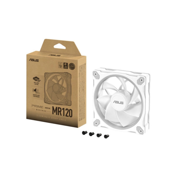 Кулер до корпусу ASUS PRIME MR120 REVERSE ARGB WHITE (90DA00L3-B09000)