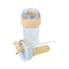 Пляшка для води Kite 900 мл бежево-блакитний (K25-1231-1)