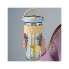 Пляшка для води Kite 900 мл бежево-блакитний (K25-1231-1)