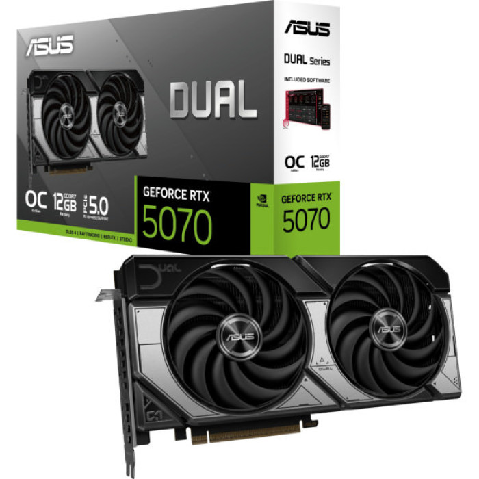 Відеокарта ASUS GeForce RTX5070 12Gb DUAL OC (DUAL-RTX5070-O12G)