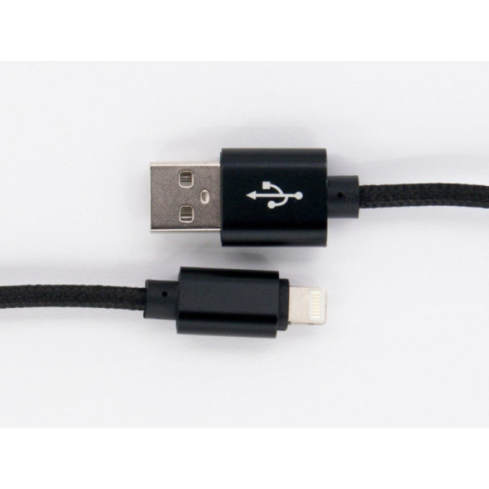 Дата кабель USB 2.0 AM to Lightning 1.0m black Dengos (NTK-L-MT-BLACK)