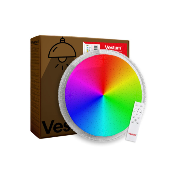 Світильник Vestum CRYSTAL зоряне небо 60W 3000К-6500К RGB з ДК (VS-91069)