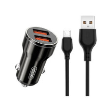 Зарядний пристрій XO 2xUSB 12W black (CC48.black)