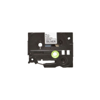 Стрічка для принтера етикеток UKRMARK B-TM9321P, 9мм х 8м, black on matte silver, совместимая с TZeM921, ламинированная (900501)