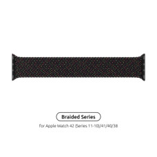 Ремінець до смарт-годинника Armorstandart Braided Solo Loop для Apple Watch 42 (Series 11-10)/41/40/38 Black Unity Size 4 (132 mm) (ARM64895)