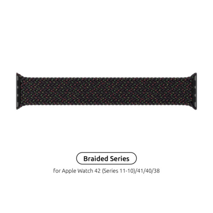Ремінець до смарт-годинника Armorstandart Braided Solo Loop для Apple Watch 42 (Series 11-10)/41/40/38 Black Unity Size 4 (132 mm) (ARM64895)