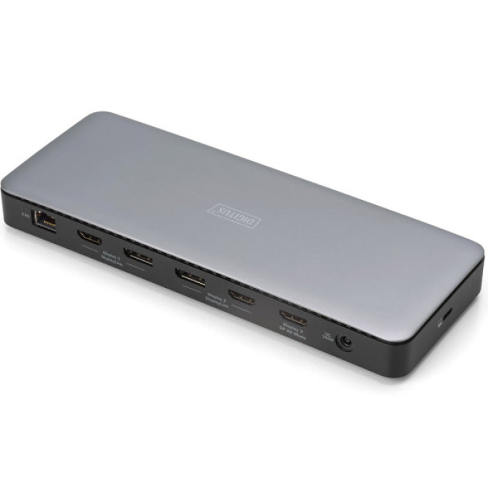 Порт-реплікатор Digitus USB-C > 3xHDMI/2xDP/4xUSB-A/USB-C/RJ54/DC/Audio (DA-70918)