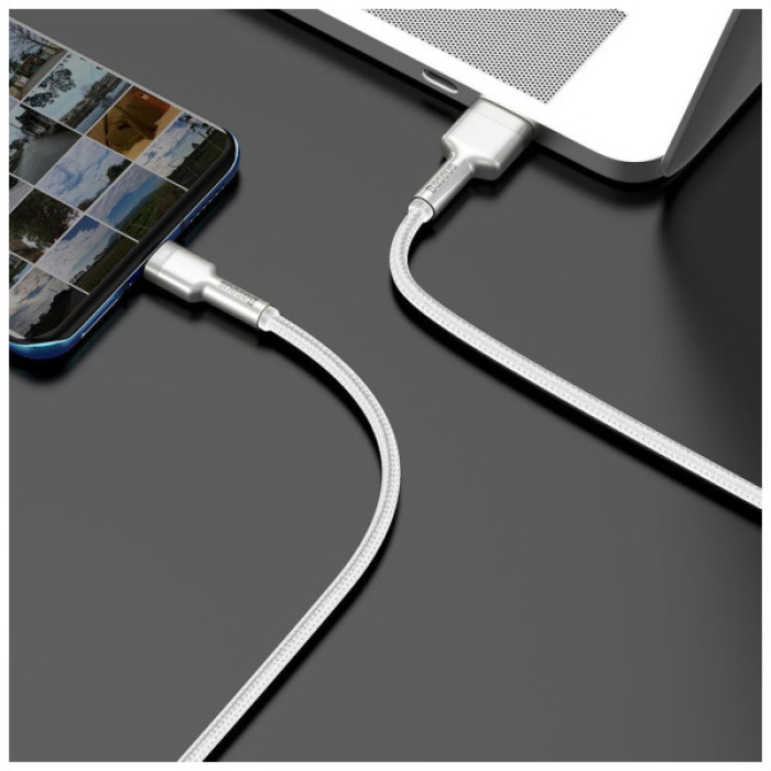 Дата кабель USB-C to USB-C 1.0m 66W metal Baseus (CAKF000102)