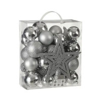Ялинкова іграшка House Of Seasons Пластик 40 шт Сірі (8718861624120)