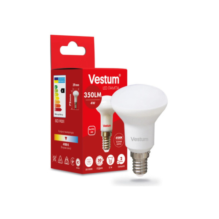 Лампочка Vestum R39 4W 4100K 220V E14 (1-VS-1401)