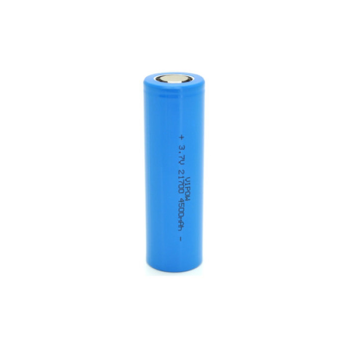 Акумулятор 21700 4500mAh, 3.7V, Blue, FlatTop Vipow (ICR21700-4500mAhFT / 31079)
