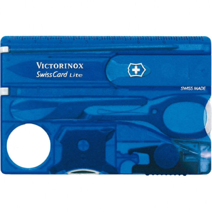 Мультитул Victorinox SwissCard Lite Transparent Blue (0.7322.T2)