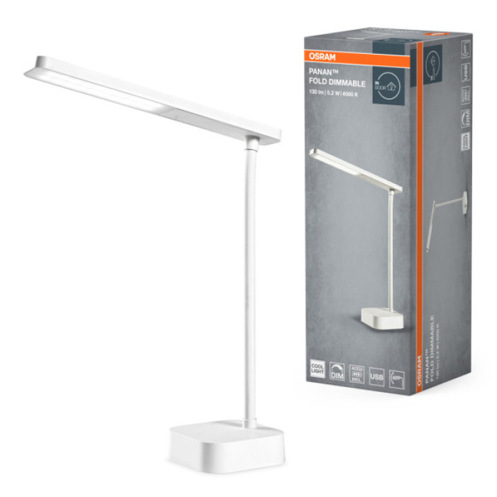Настільна лампа Osram PANAN F DIM USB WT (4099854507472)