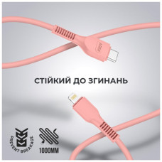 Дата кабель USB-C to Lightning 1.0m AR88 3A Peach Armorstandart (ARM65289)