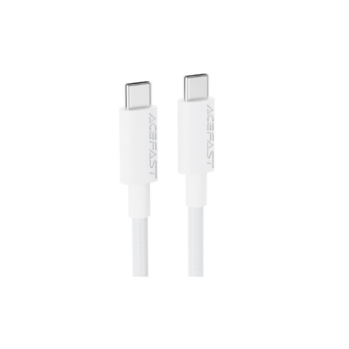 Дата кабель USB-C to USB-C 1.2m 3A white Acefast (6974316284253)
