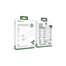 Дата кабель USB-C to USB-C 1.2m 3A white Acefast (6974316284253)