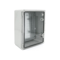 Шафа настінна ADAL PANO 400х300х170, з прозор. двецятами, IP65, Бокс ударостійкий, ABS пластик (144899 / 111517)