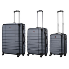 Набір валіз Wenger Amplar 3 в 1 (S,M,L) пластик, 4 колеса, синій (653150)