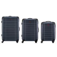 Набір валіз Wenger Amplar 3 в 1 (S,M,L) пластик, 4 колеса, синій (653150)