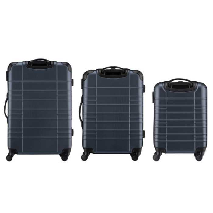 Набір валіз Wenger Amplar 3 в 1 (S,M,L) пластик, 4 колеса, синій (653150)