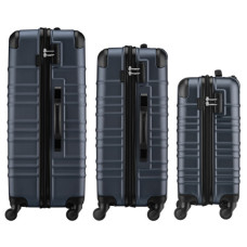 Набір валіз Wenger Amplar 3 в 1 (S,M,L) пластик, 4 колеса, синій (653150)